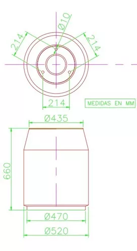 Tacho Hormigonera Trompito con Batidores sin pintar - Imagen 5