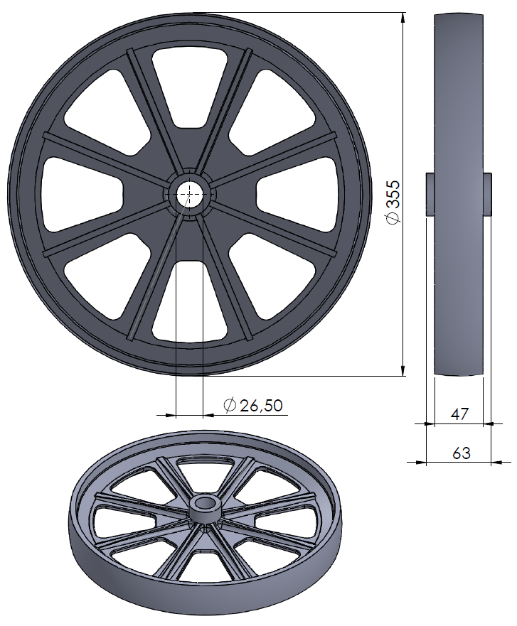 Rueda Plastica - Imagen 2