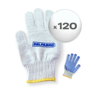 Guantes Moteados Antideslizantes Algodón Pack x120