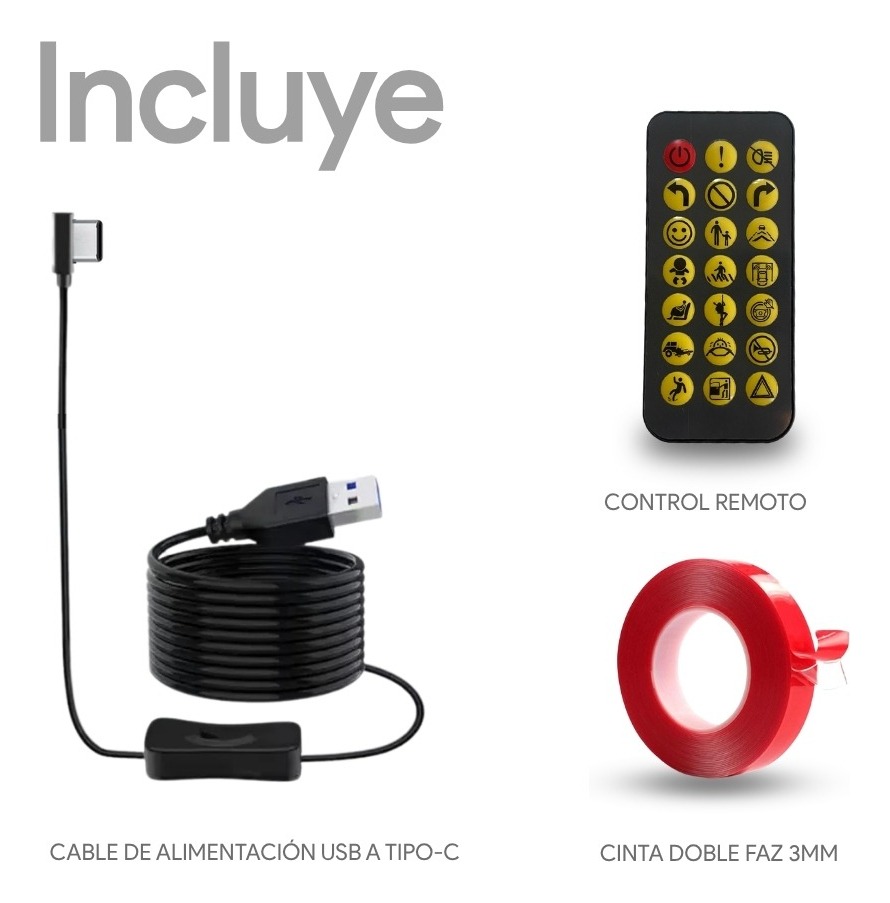 Luz Led Ojos Animados Pack 2u. Total 120x12 Cm Multicolor - Imagen 3