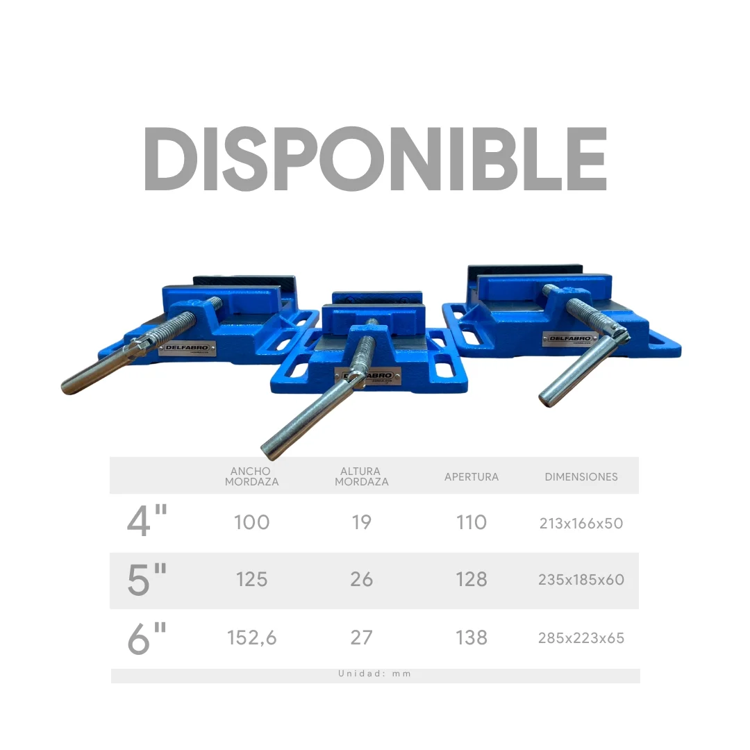 Morsa Plana De 100mm 4" Taladro Banco - Imagen 5