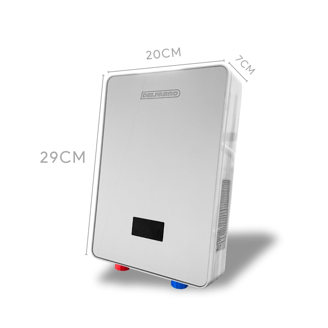 Calefón Eléctrico Ducha Instantáneo De Agua + Accesorios Gris 6 Kw - Imagen 2